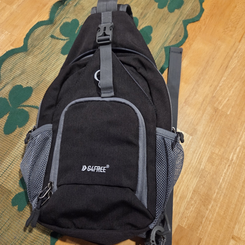 Black and Gray Sling Backpack